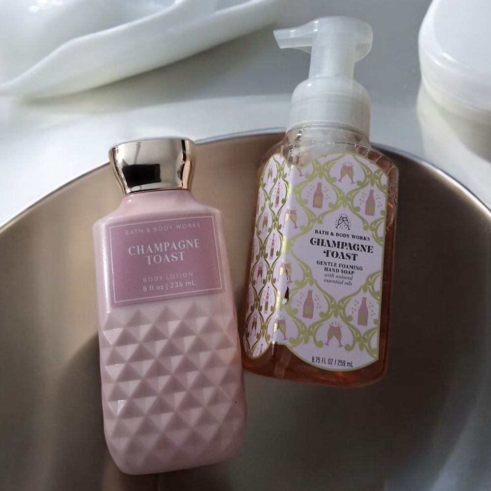 Bath & Body Works Champagne Toast Hand Soap and Lotion Set